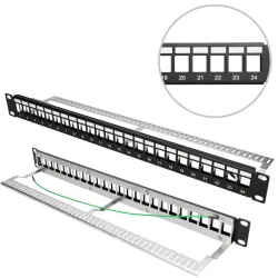 Patch Panel Extralink 24 Portas STP, Modular, 24 Portas