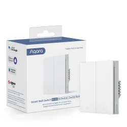 Interruptor Duplo de Parede Aqara H1, Sem Neutro, Zigbee...