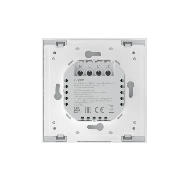 Interruptor Doble de Pared Aqara H1 con Neutro, Zigbee 3.0, UE, WS-EUK04 - Imagen 3