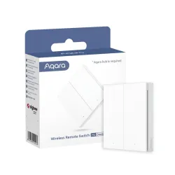 Interruptor Remoto Sem Fios Aqara H1 Branco, 2 Botões,...