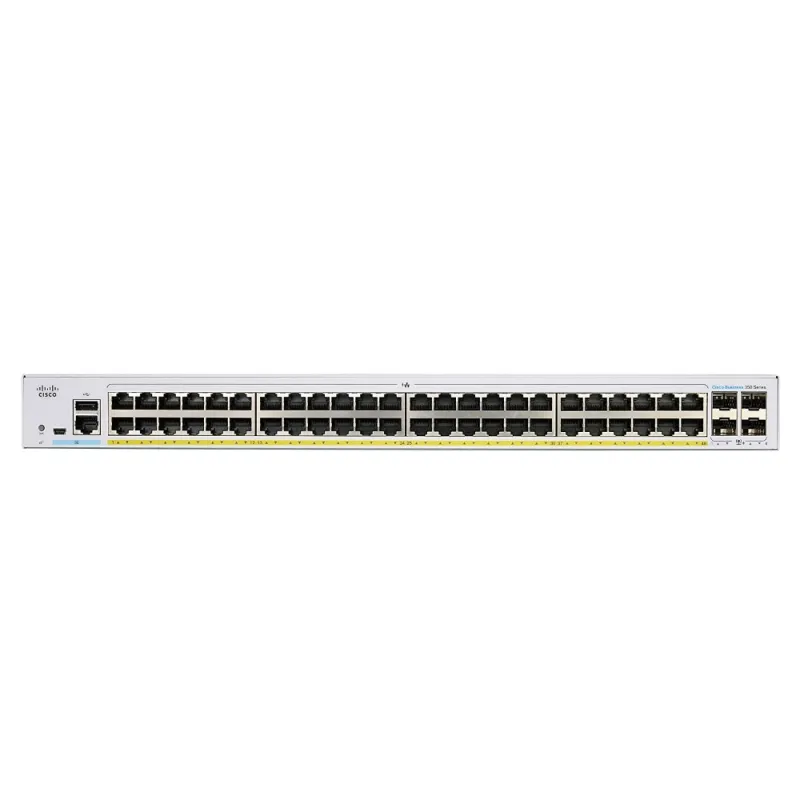 Cisco CBS350-48P-4X | Switch | 48x RJ45 1000Mb/s PoE, 4x SFP+, Rack, 370W - Zdjęcie 2