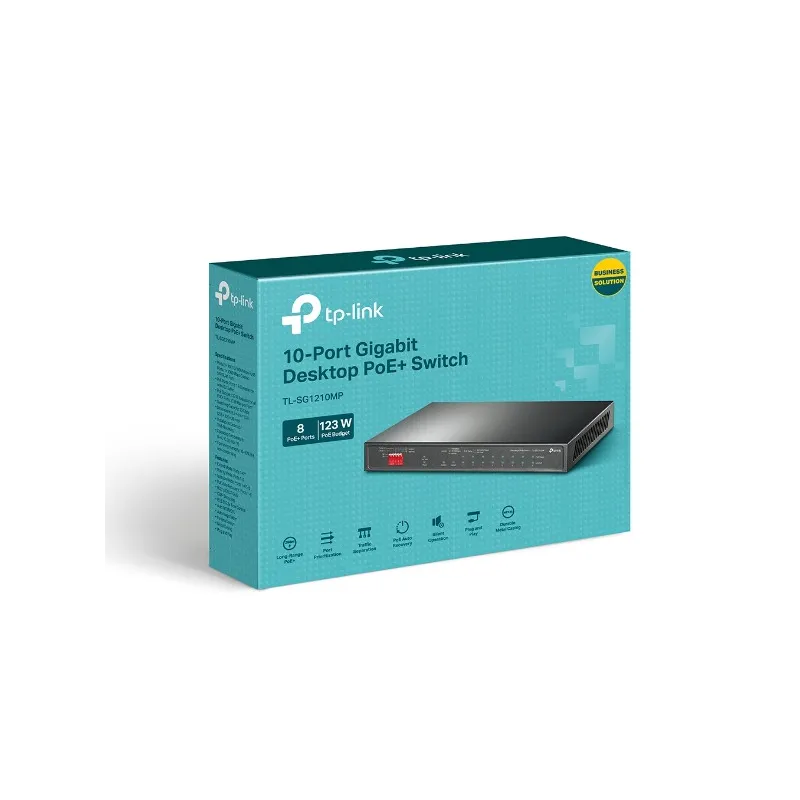TP-LINK TL-SG1210MP PŘEPÍNAČ 10 GIGABITOVÝCH PORTŮ, 8 POE+, 1 SFP - Obrázek 3
