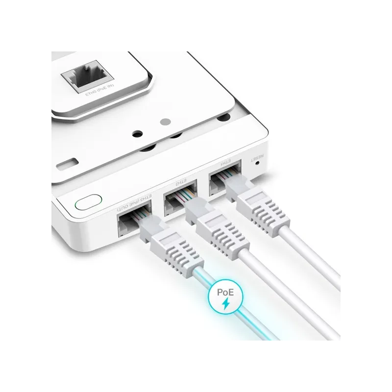 TP-Link EAP615-Wall | Punkt dostępowy | MU-MIMO, AX1800, Dual Band, 4x RJ45 1000Mb/s, Naścienny - Zdjęcie 3