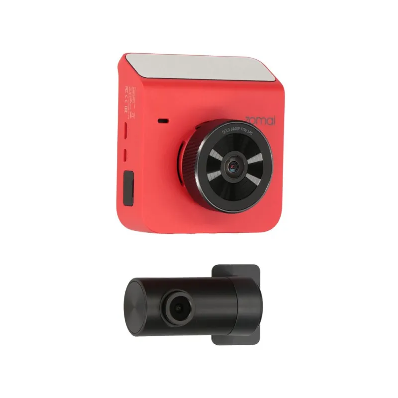 70mai Dash Cam A400 + RC09 Auto Dash Recorder Rot, 1440p + 1080p Auflösung, GPS, WiFi - Bild 2