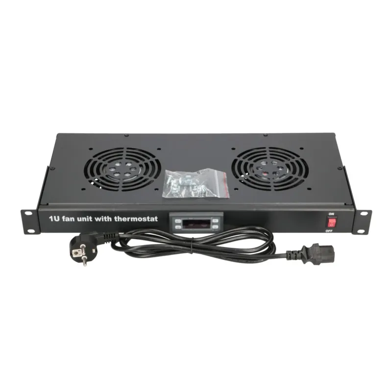 Panel ventilátorů Extralink, 19", 2 ventilátory, s termostatem - Obrázek 7