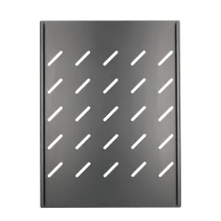 Полка Extralink 1U черная 350mm, 19", 490x360mm, точечное крепление для шкафов глубиной 600mm - Изображение 2