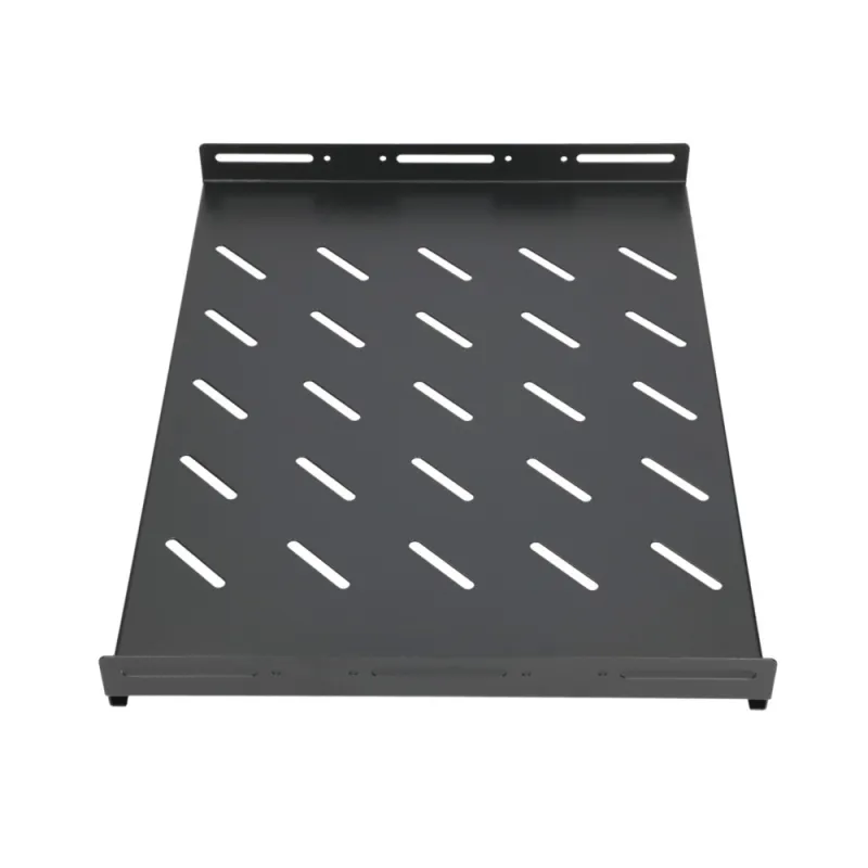 Mensola Extralink 1U Nera 350mm, 19", 490x360mm, Montaggio Puntuale per Rack di 600mm di Profondità - Immagine 3