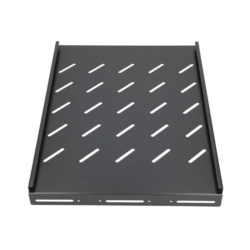 Mensola Extralink 1U Nera 350mm, 19", 490x360mm, Montaggio Puntuale per Rack di 600mm di Profondità - Immagine 4