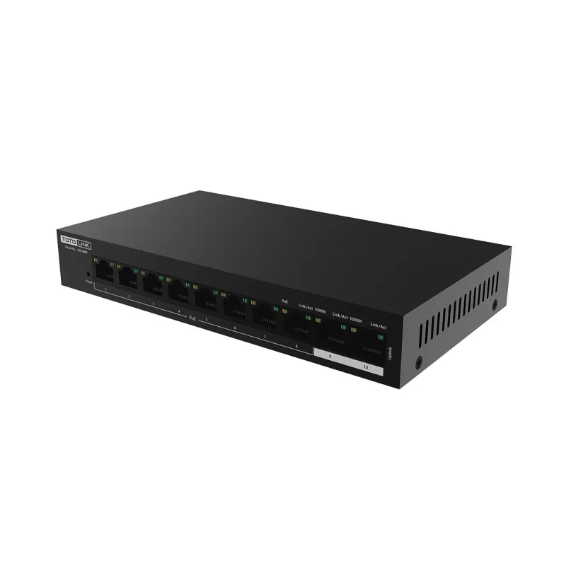 Totolink SW1008P | Switch PoE | 8x RJ45 100Mb/s PoE af/at, 2x RJ45 1000Mb/s, 99W - Zdjęcie 3