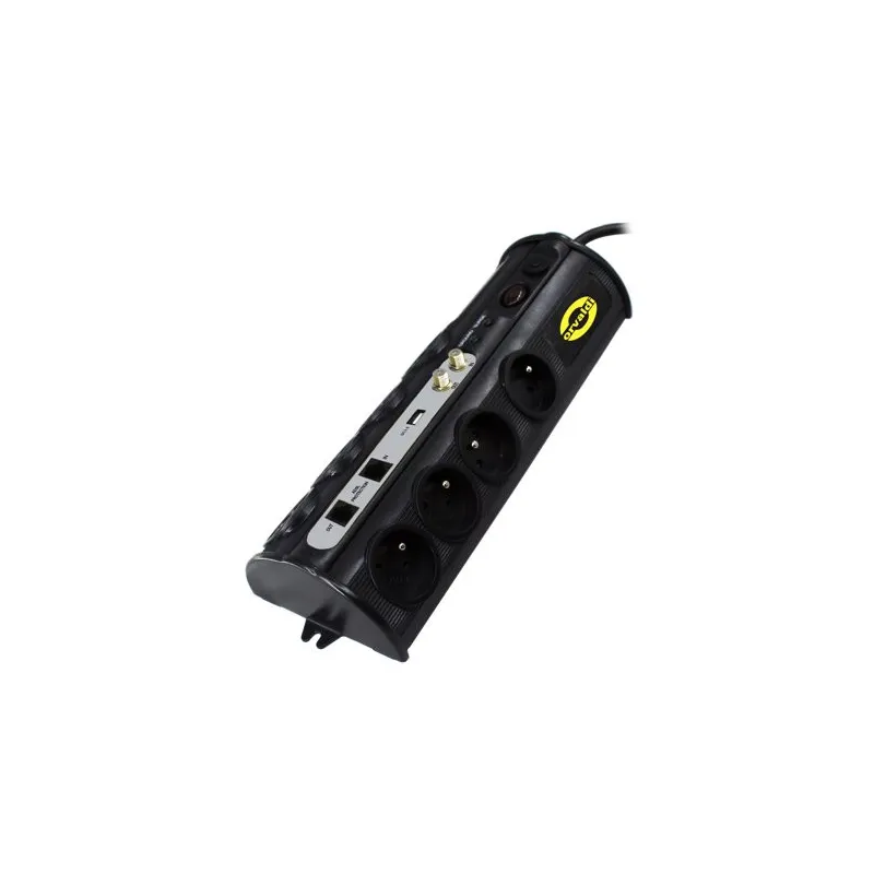 Orvaldi ORV-8PL Home USB 3.0 Steckdosenleiste, Überspannungsschutz 4500J, 8 Steckdosen, 1x USB, 2x RJ45, 2x Coax, 3m