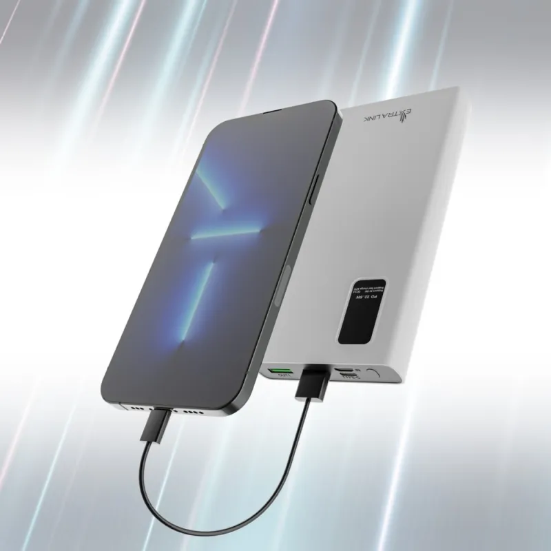 Extralink EPB-067W 10000mAh Biały | Powerbank | Power bank, Fast Charging, USB-C - Zdjęcie 9