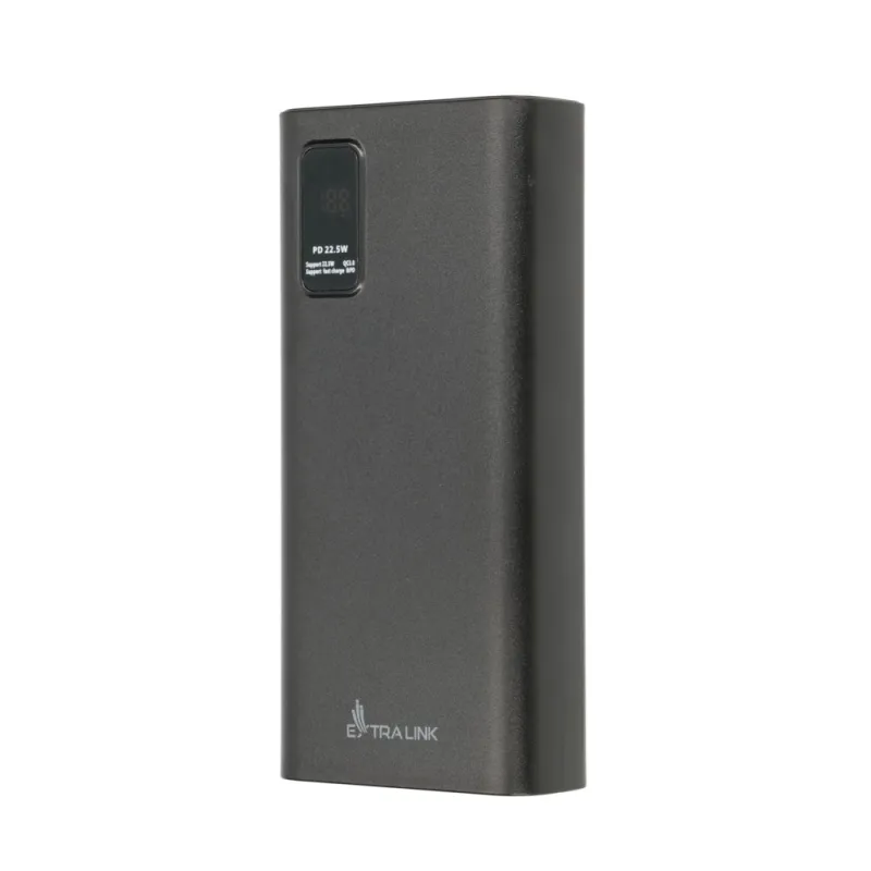 Power Bank Extralink EPB-068 20000mAh Preto, Carregamento Rápido, USB-C - Imagem 3