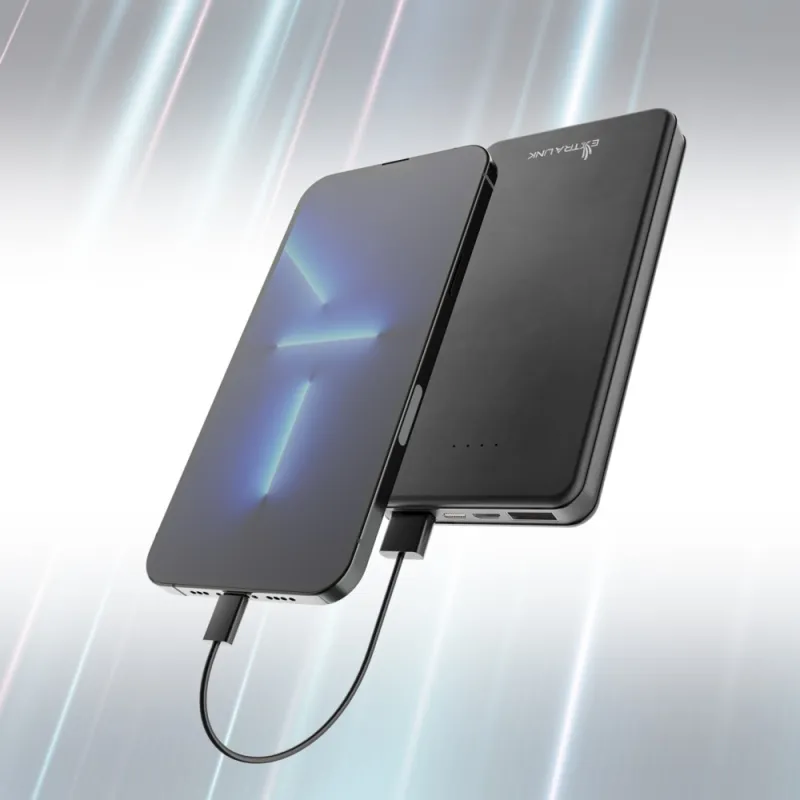 Extralink EPB-078B 10000mAh Czarny | Powerbank | Power bank, USB-C - Zdjęcie 10