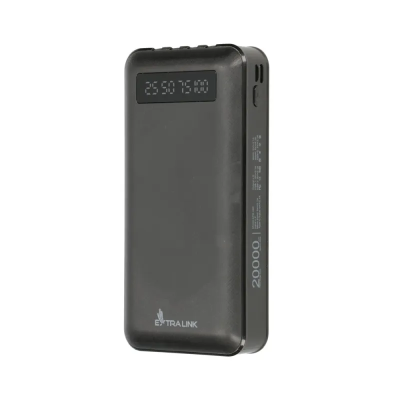 Power Bank Extralink EPB-084 20000mAh Preto, Carregador Portátil, USB-C - Imagem 3
