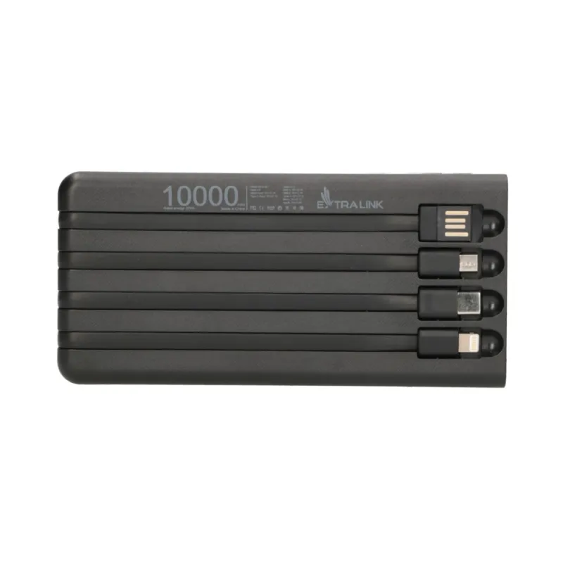 Extralink EPB-091 10000mAh Czarny | Powerbank | Solar Power bank, USB-C - Zdjęcie 6