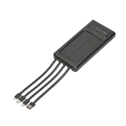 Extralink EPB-091 10000mAh Schwarzer Powerbank, Solar Powerbank, USB-C - Bild 10