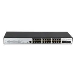 Switch PoE Extralink Chiron Pro, 24x RJ45 1000Mb/s PoE, 4x SFP+, L3, Gestionado, 370W - Imagen 2