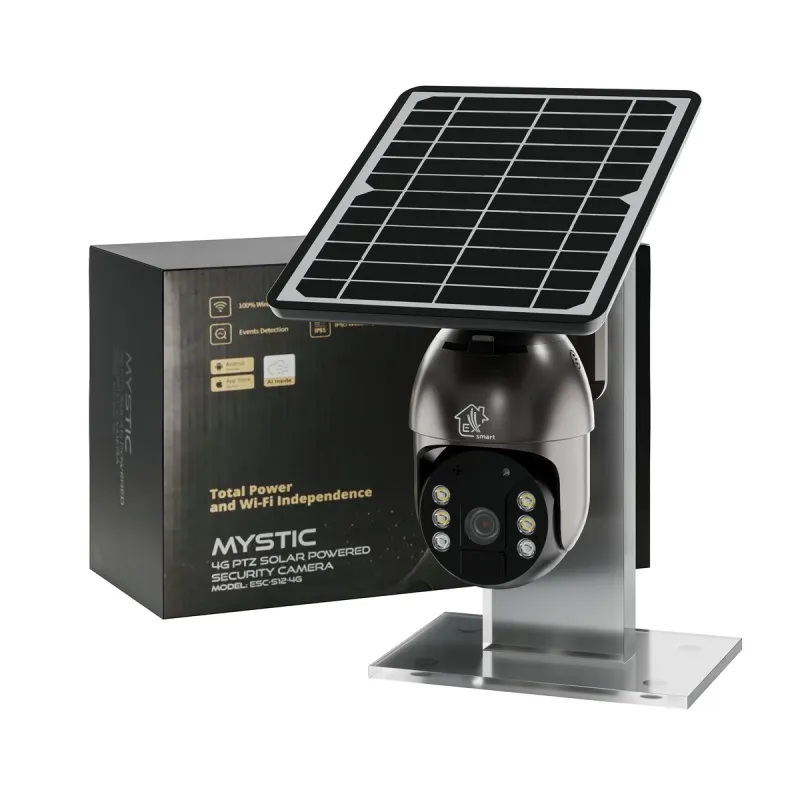 Kamera Extralink Mystic 4G PTZ s 3G/4G/LTE, solární panel 8W, 1080p, IP66, 4x baterie 18650 - Obrázek 10