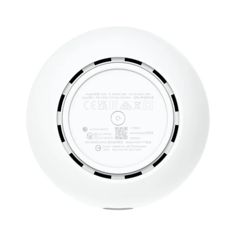 Маршрутизатор WiFi Ubiquiti UDR, UniFi Dream Router, 4x4 MIMO, Dual Band, WiFi 6, 5x RJ45 1000Mb/s - Изображение 4