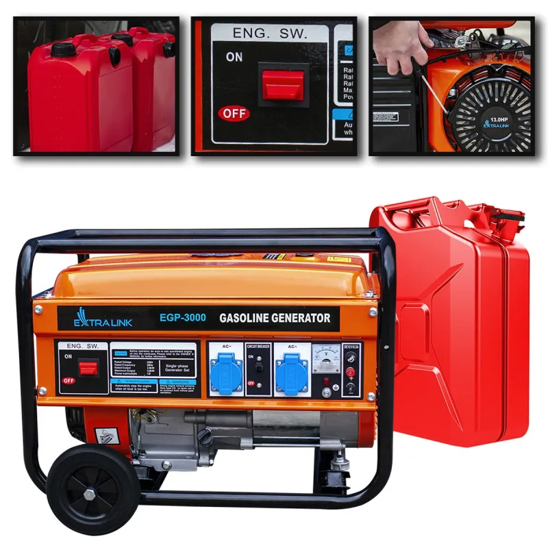 Generatore a benzina Extralink EGP-3000, 3kW 1F - Immagine 2