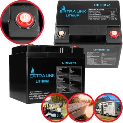 Extralink LiFePO4 Battery 40AH, 12.8V, BMS