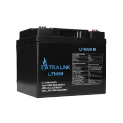Аккумулятор Extralink LiFePO4 60AH, 12.8V, BMS - Изображение 2