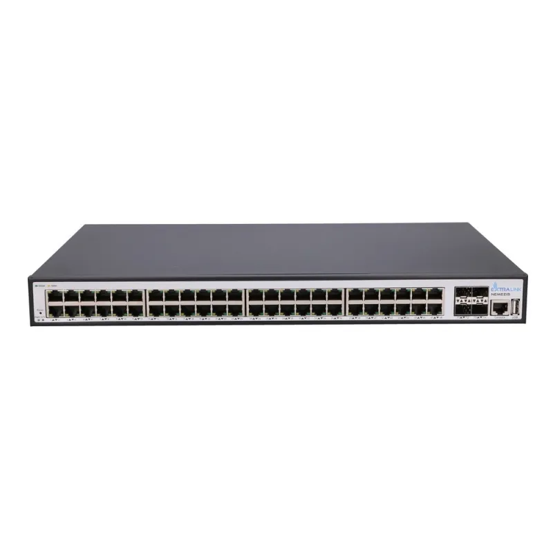Свитч Extralink Nemezis, 48x RJ45 1000Mb/s, 4x SFP+, L3, управляемый - Изображение 2