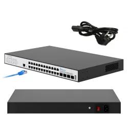 Switch Extralink Hypnos Pro, 24x RJ45 1000Mb/s PoE, 4x...