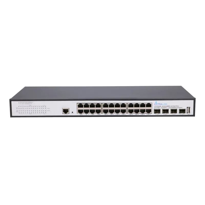 Switch Extralink Hypnos, 24x RJ45 1000Mb/s, 4x SFP+, L3, gestionado - Imagen 2