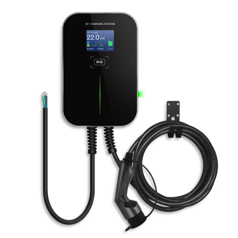 Электрическая зарядная станция для автомобилей Extralink BS20-BC-22kW-RFID Тип 2 32A 22kW, 3 фазы, ЖК-экран, 6,1м - Изображение 2
