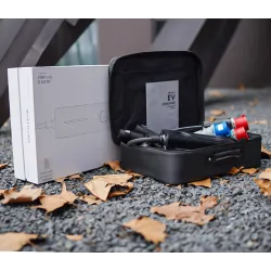 Cargador portátil trifásico para coche eléctrico Extralink BS-PCD050 32A 16kW 3F Schuko, 5m, pantalla táctil, 6 adaptadores - Imagen 9