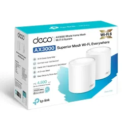 TP-Link Deco X50 WiFi Router 2'li Paket, Mesh, AX3000, Çift Bant, OFDMA, MU-MIMO, 3x RJ45 1000Mb/s - Görsel 3