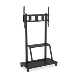 Suporte Móvel Techly para TV, LED, LCD, PDP, 55-100 polegadas, 150kg, com prateleira - Imagem 2