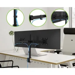 Suporte de Mesa Rotativo Techly para Dois Monitores de 13-27 Polegadas 20kg - Imagem 3