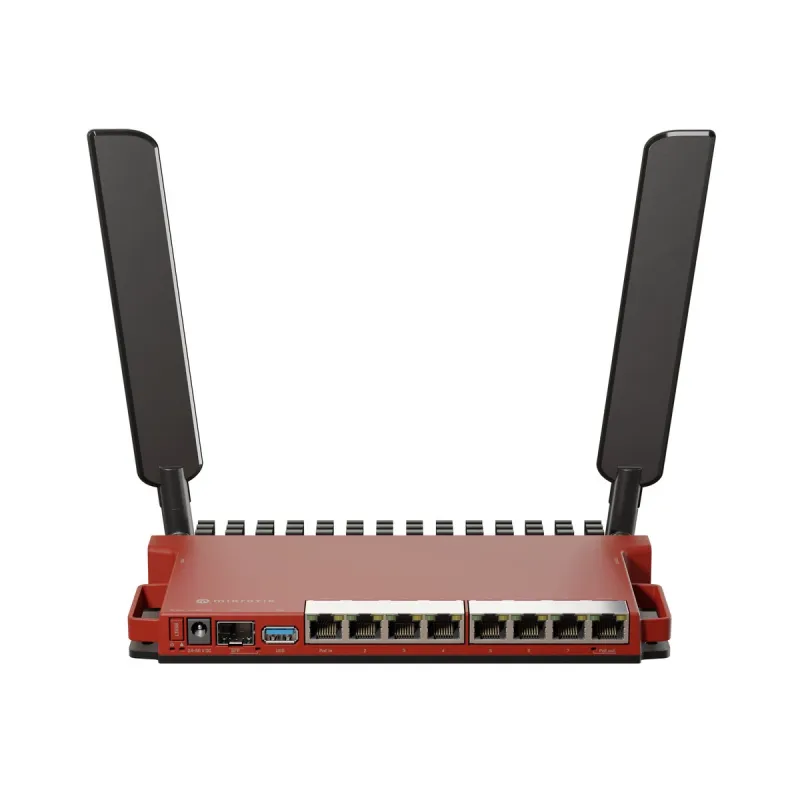 MikroTik L009 Wi-Fi Yönlendirici, L009UiGS-2HaxD-IN, 2.4GHz, AX600 Wi-Fi 6, 8x RJ45 1000Mb/s, 1x 2.5Gb/s SFP - Görsel 2