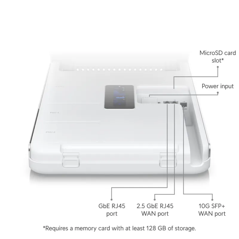 Consola Ubiquiti UDW Dream Wall, Wi-Fi 6, 10G SFP+, 1G RJ45 PoE++, 2.5G RJ45 WAN, Pantalla Táctil - Imagen 4