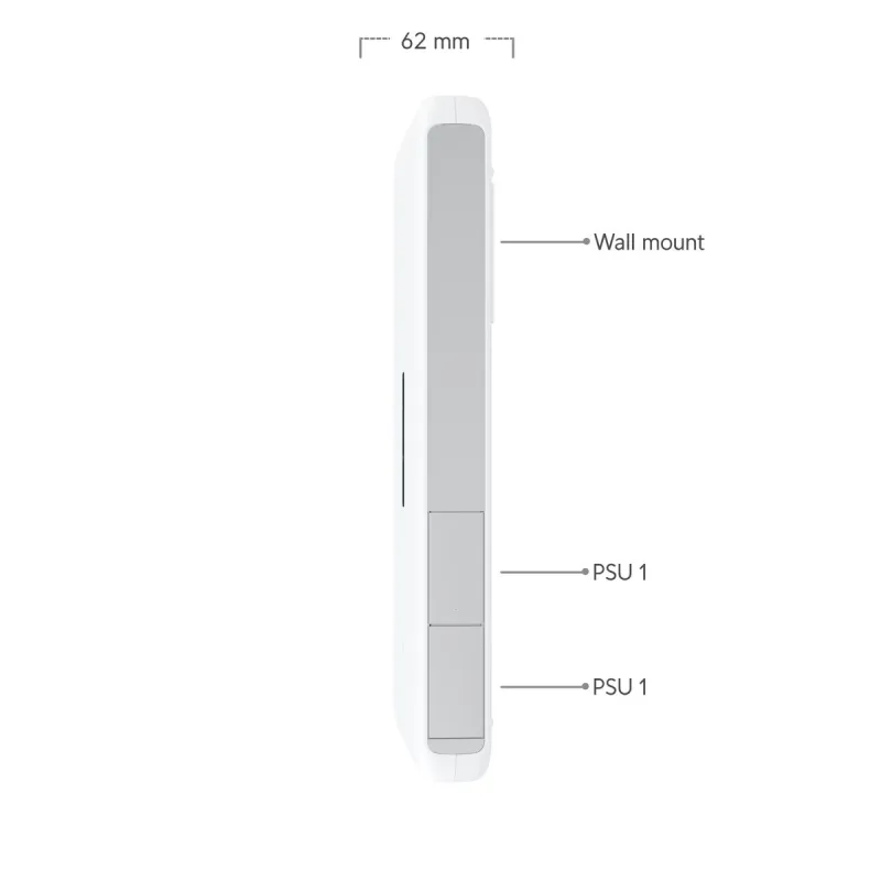 Ubiquiti UDW Dream Wall Konsolu, Wi-Fi 6, 10G SFP+, 1G RJ45 PoE++, 2.5G RJ45 WAN, Dokunmatik Ekran - Görsel 5