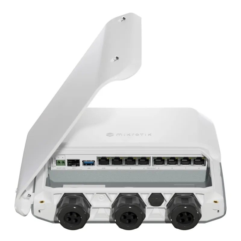 Router MikroTik RB5009UPr+S+OUT, 7x RJ45 1000Mb/s PoE, 1x RJ45 2.5Gb/s PoE, 1x SFP+, 1x USB 3.0, IP66 - Immagine 5
