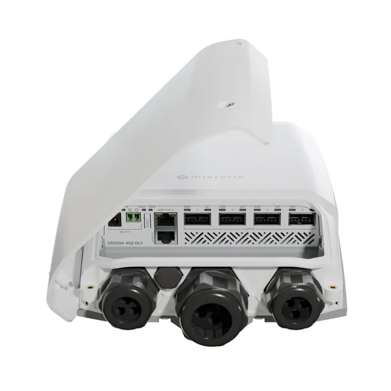 Коммутатор MikroTik CRS504-4XQ-OUT, облачный маршрутизатор-коммутатор, 4x 100G QSFP28, 1x RJ45 100Mb/s, IP66 - Изображение 5