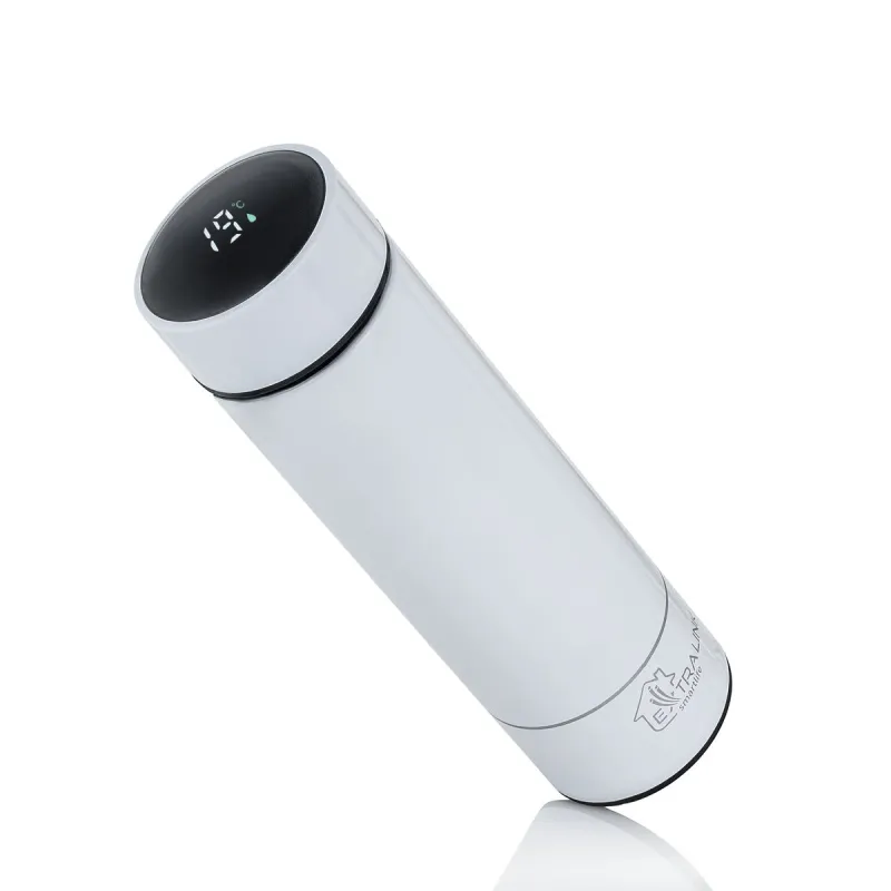 Termoska Extralink Smart Travel Mug Bílá, Termohrnek s displejem teploty - Obrázek 2
