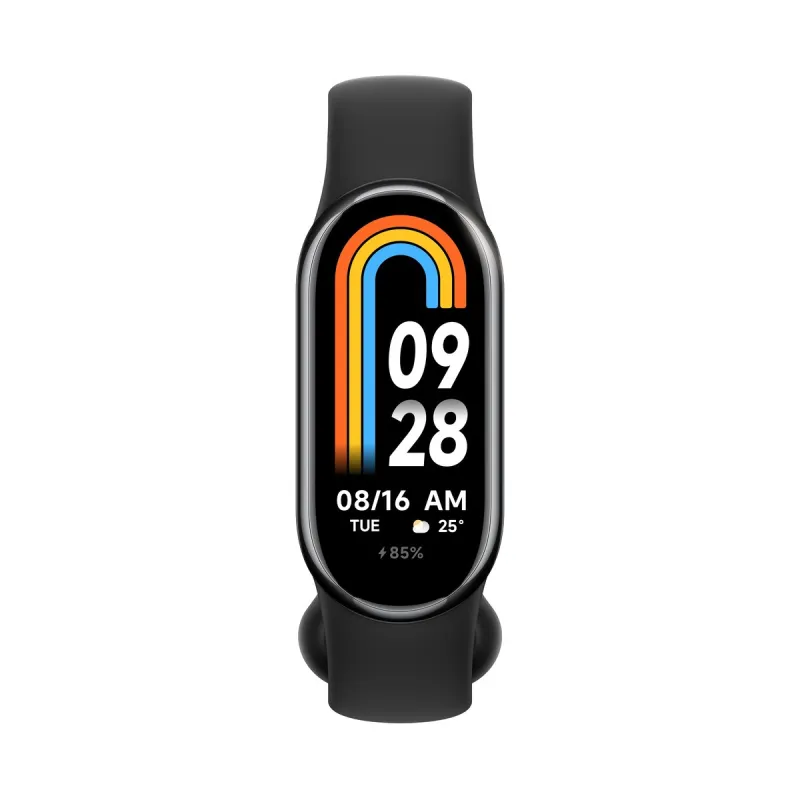 Xiaomi Smart Band 8 Czarny | Inteligentna opaska sportowa | Bluetooth 5.1, 190mAh, 1.62", 5 ATM, akcelerometr, sensor PPG, żyros - Zdjęcie 3