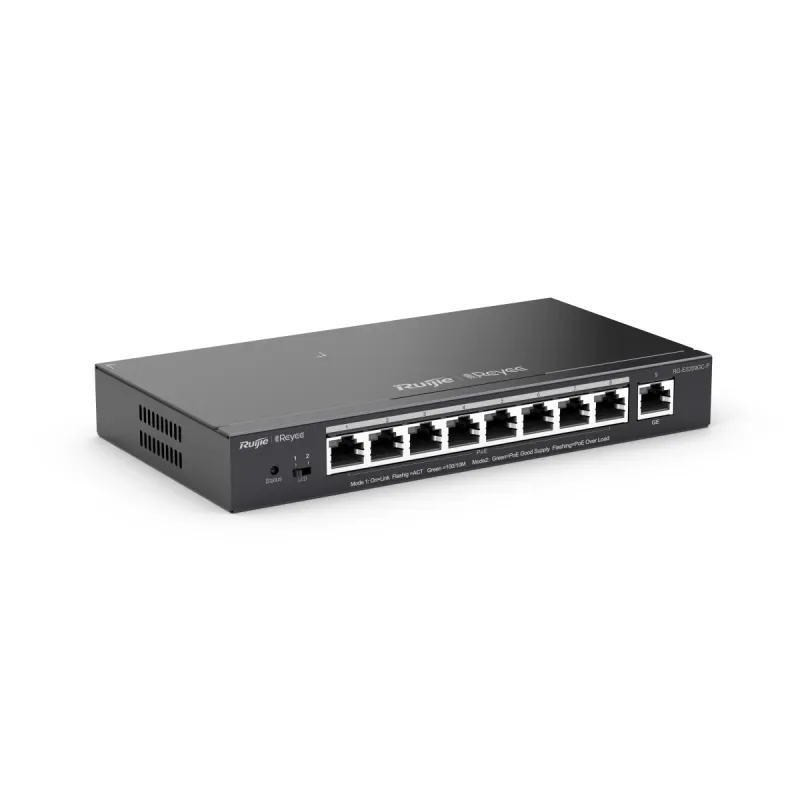 Коммутатор Ruijie Reyee RG-ES209GC-P, 9x RJ45 1000Mb/s, 8x PoE+, 120W, облачное управление - Изображение 2
