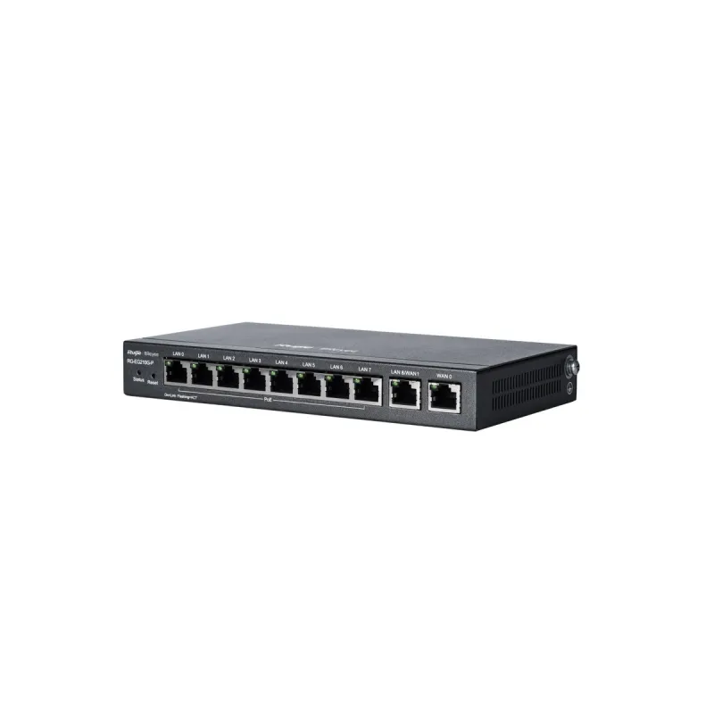 Ruijie Reyee RG-EG210G-P Router, 10x RJ45 1000Mb/s, 8x PoE+, 70W, 100 Benutzer, Cloud-Verwaltung - Bild 4