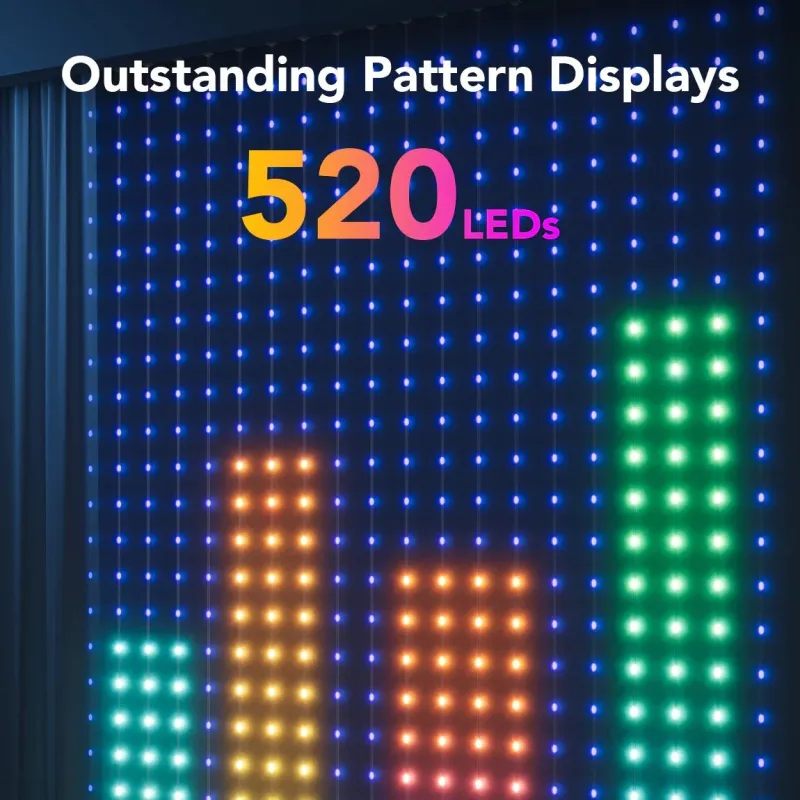 Govee H70B1 Curtain Light | Zasłona, kurtyna LED | Wi-Fi, Bluetooth, RGBIC, IP65 - Zdjęcie 3
