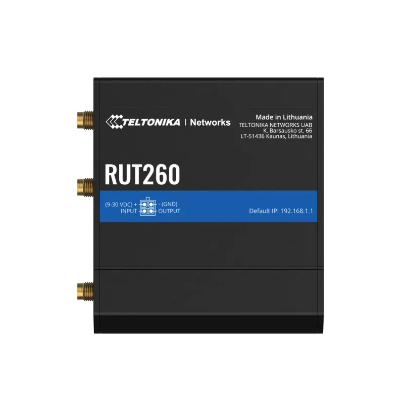 Industrial LTE Router Teltonika RUT260, Cat.6, 2x LAN 100Mb/s WiFi 2.4GHz, RUT260 000000 - Image 3