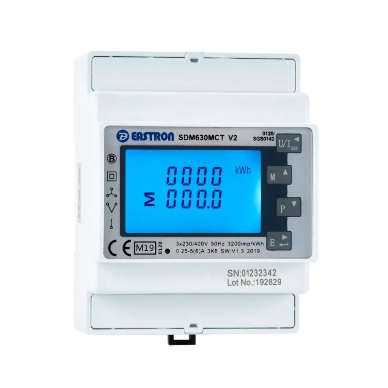 Solplanet Aksesuarları // Solplanet İnvertörleri için 3 Fazlı Enerji Sayacı / Eastron SDM630-MCT / Akım Trafo Kullanarak Yarı-Do