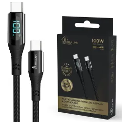 Extralink Smart Life USB Type-C to Type-C Cable Braided...
