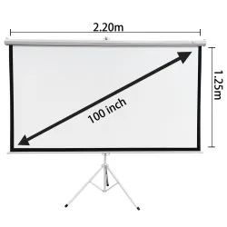 Проекционный экран Extralink 100", 16:9, 220x125см, PVC, полуавтоматическое сворачивание - Изображение 3