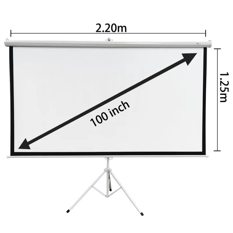 Проекционный экран Extralink 100", 16:9, 220x125см, PVC, полуавтоматическое сворачивание - Изображение 3