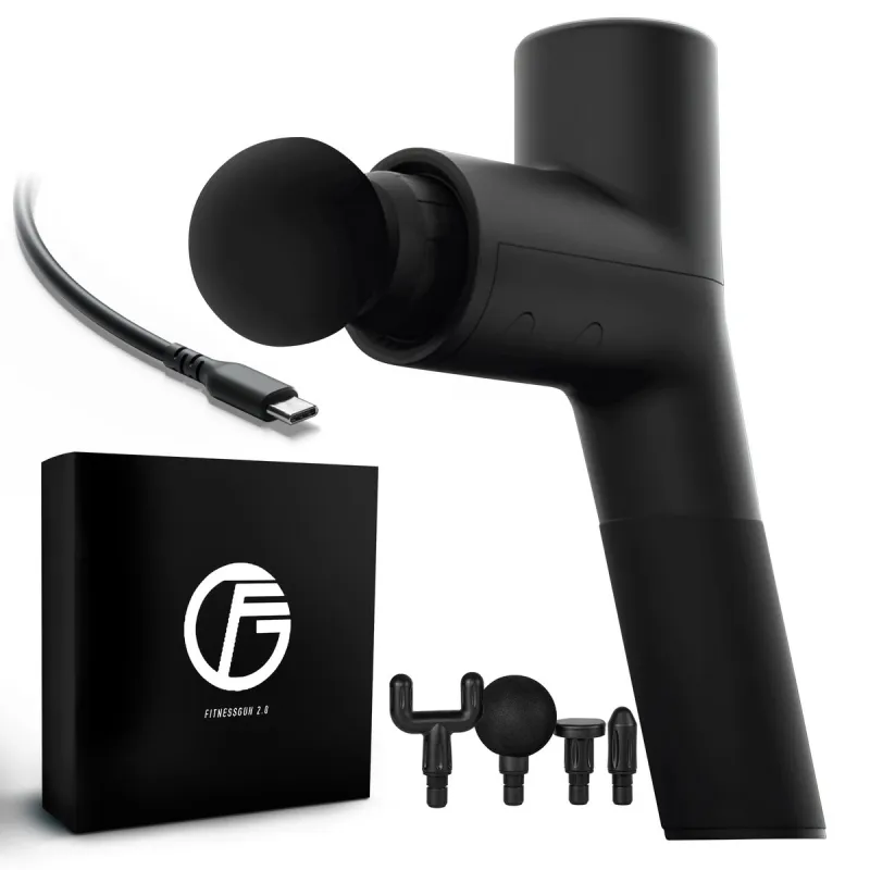Массажный пистолет Extralink Massage Gymgun Fit 2.0 Lite, 4 насадки, 6 режимов